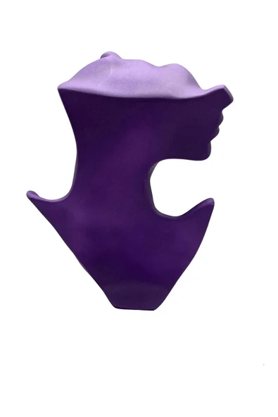 Polyester Malzeme Mor Renk 28 / 18 cm Takı Sergileme Mankeni - Resim 5