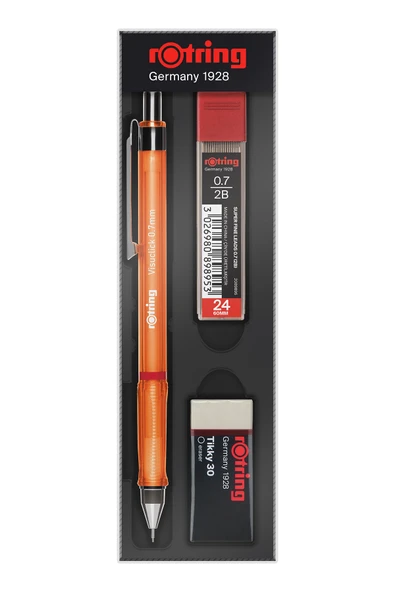 Rotring Visuclick Silgili Okul Seti 0.7mm Turuncu - 2