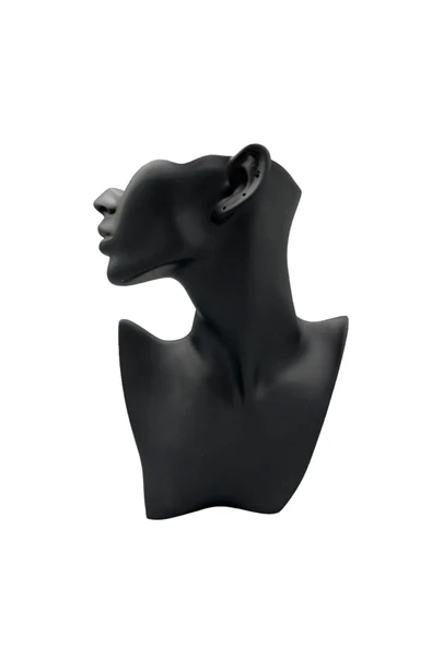 Polyester Malzeme Siyah Renk 28 / 18 cm Takı Sergileme Mankeni - Resim 2