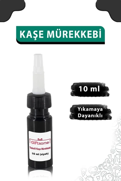 10 ml Kumaş Mürekkebi, Kıyafet Kaşesi, Elbise Kaşesi, Okul Kaşesi Yedek Mürekkep 1 Adet