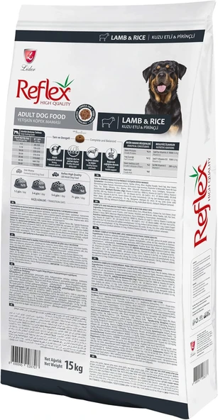 Reflex Kuzulu ve Pirinçli Yetişkin Köpek Maması, 15 Kg - 4