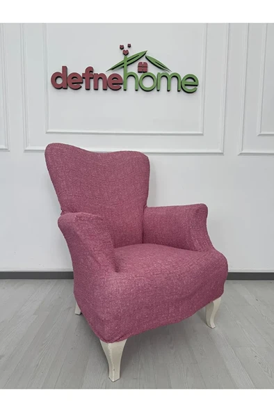 Döşemelik Kumaş Düz Keten Lastikli Kayma Yapmayan 1  Adet Berjer Koltuk Örtüsü - Resim 8