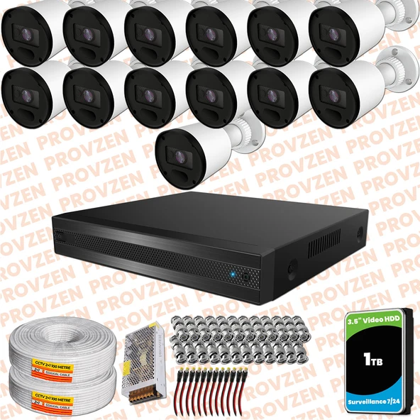 Provzen Rivo 13 Kameralı Geniş Açı Gece Görüşlü Güvenlik Kamerası ürün görseli
