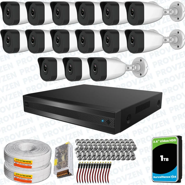 Provzen RV HiLook 15 Kameralı Full HD Geniş Açı Güvenlik Kamerası ürün görseli