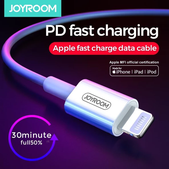 Joyroom S-M420 USB Type-C Lightning Kablosu MFI  3A 1.2m - 3
