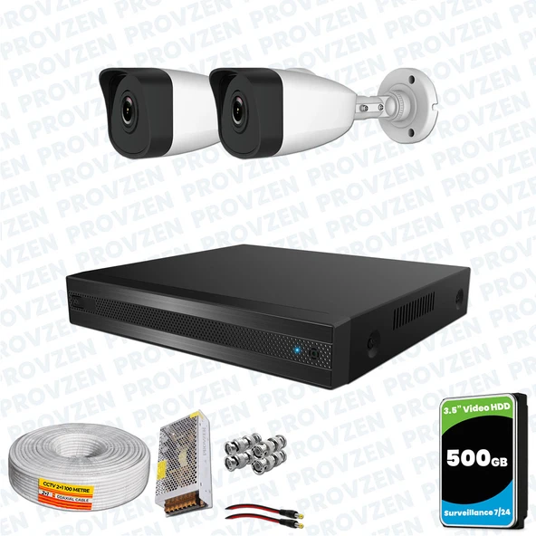 Provzen RV HiLook 2 Kameralı Full HD Geniş Açı Güvenlik Kamerası ürün görseli