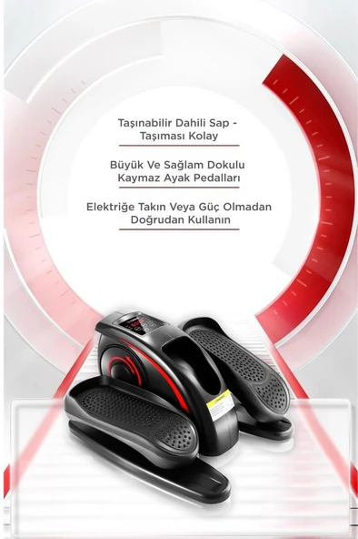 Torima VEP1001 Siyah Eliptik Kondisyon Bisikleti El Ve Ayak Egzersiz Pedalı Kumandalı Egzersiz Aleti - 4