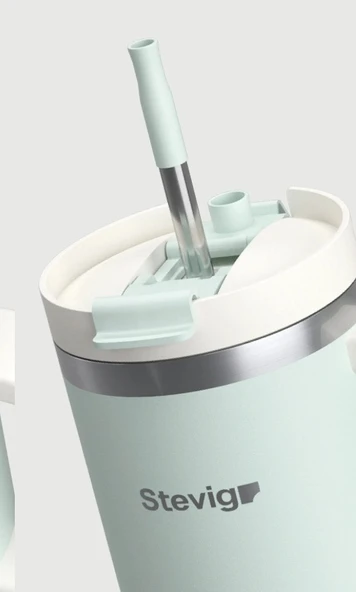 Stevig ST-240 2 Moods Tuck-In Tumbler Sızdırmaz Çelik Termos 900ML Sprout Green - 2