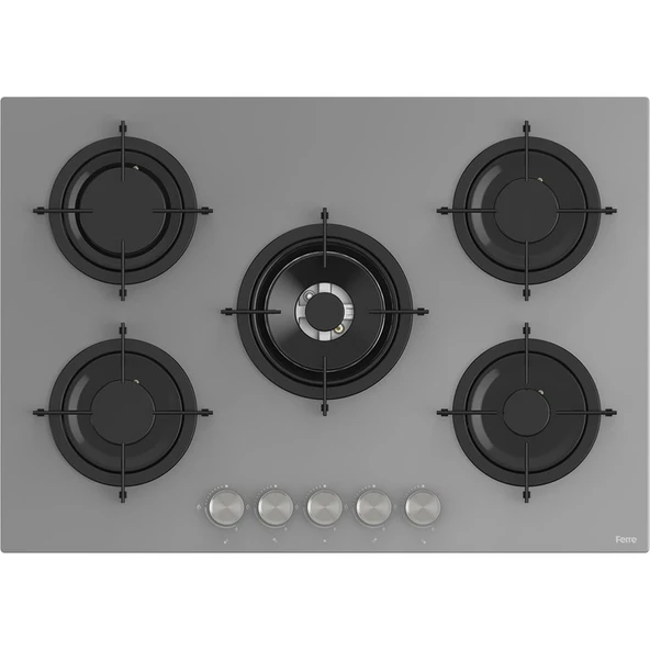 Ferre Flowart Serisi Gri  Ankastre Set (RS038+ QMS63CPR +D079 ) - Resim 2