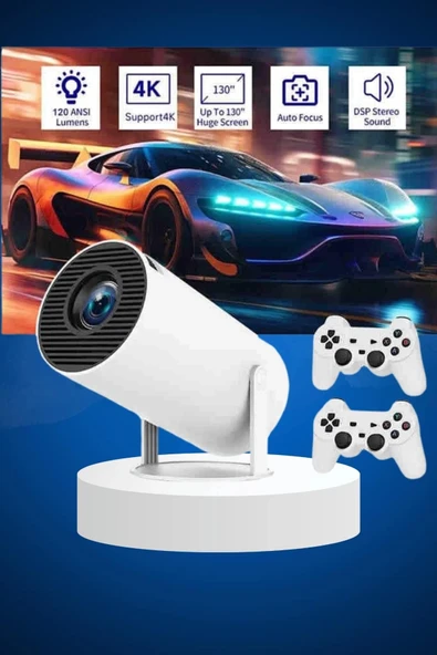 Ayaklı Oyun Projeksiyonu Çift Kollu Taşınabilir Sinema Projektörü - Resim 3