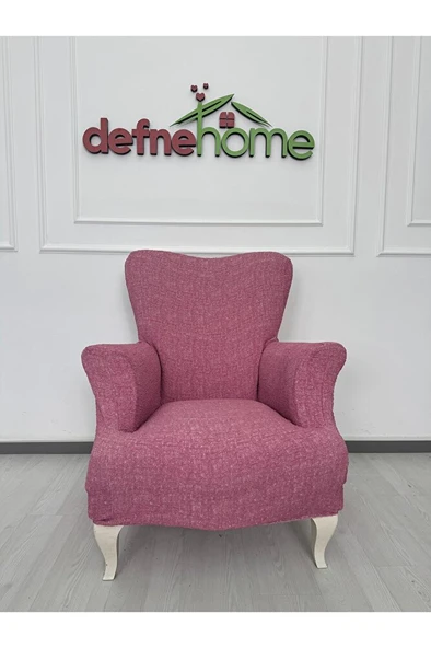 Döşemelik Kumaş Düz Keten Lastikli Kayma Yapmayan 1  Adet Berjer Koltuk Örtüsü - Resim 9