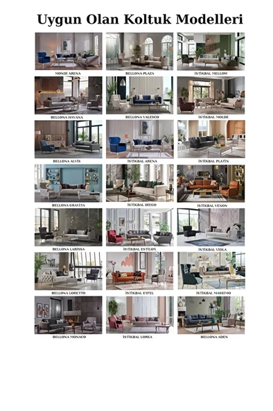 Jakarlı Düz Desen 3-3-1-1 Lastikli Kanepe Örtüsü | Lastikli Koltuk Örtüsü | Koltuk Kılıfı Takımı - Resim 9