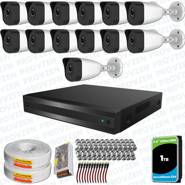 Provzen RV HiLook 13 Kameralı Full HD Geniş Açı Güvenlik Kamerası ürün görseli