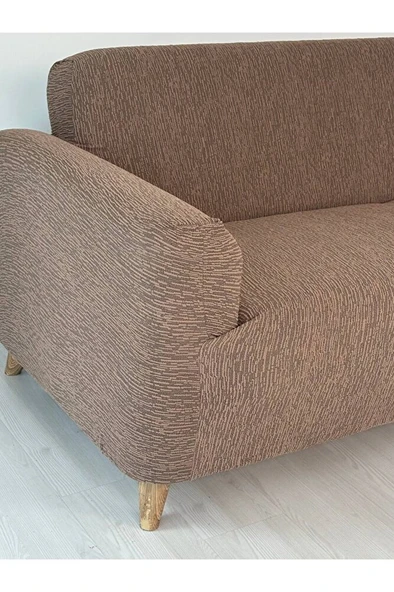 Jakarlı Düz Desen 3-3-1-1 Lastikli Kanepe Örtüsü | Lastikli Koltuk Örtüsü | Koltuk Kılıfı Takımı - Resim 11