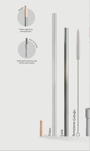 Stevig ST-239 2 Moods Tuck-In Tumbler Sızdırmaz Çelik Termos 900ML Bisque - 4