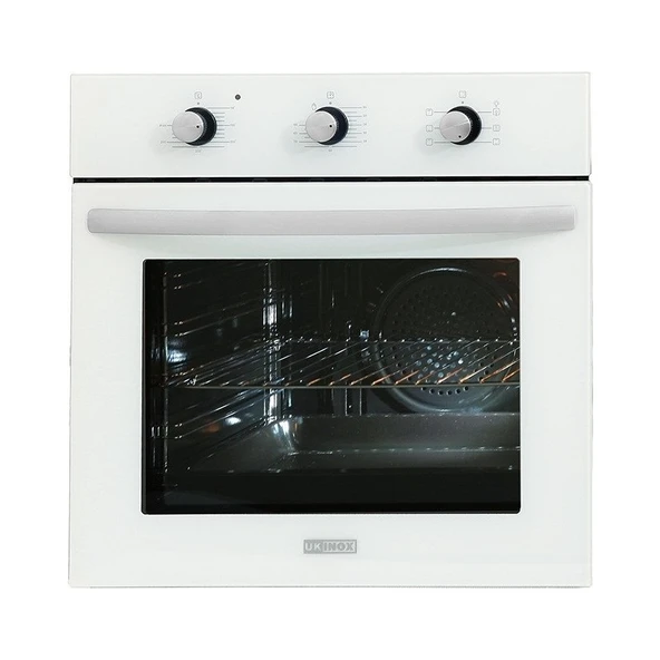 Ukinox Beyaz ÜÇLÜ Cam Ankastre Set Yogamodern Fırın  FELİX60 Ocak  HAWK60 Davlumbaz - Resim 2