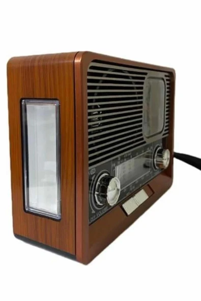 Nostaljik Vintage Radyo Taşınabilir Bluetooth Bağlantılı Hoparlör Radyo - Resim 4
