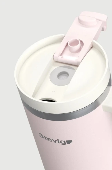 Stevig ST-241 2 Moods Tuck-In Tumbler Sızdırmaz Çelik Termos 900ML Petal Pink - 2