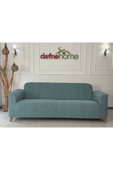 Jakarlı Düz Desen 3-3-1-1 Lastikli Kanepe Örtüsü | Lastikli Koltuk Örtüsü | Koltuk Kılıfı Takımı - Resim 4