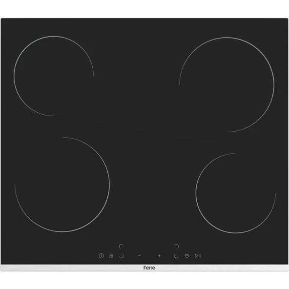Ferre Fryart Ms Serisi Inox-Siyah Ankastre Elektrikli Cam Set D063 + MS261 + XE63MI - Resim 2