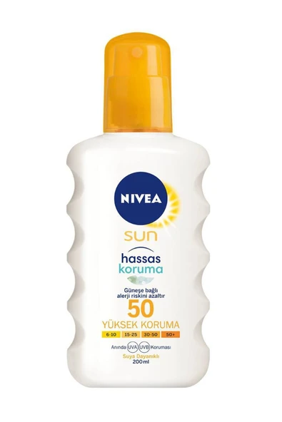 Nivea Koruyucu Güneş Spreyi Spf 50 Hassas Ciltler İçin 200 Ml ürün görseli 1