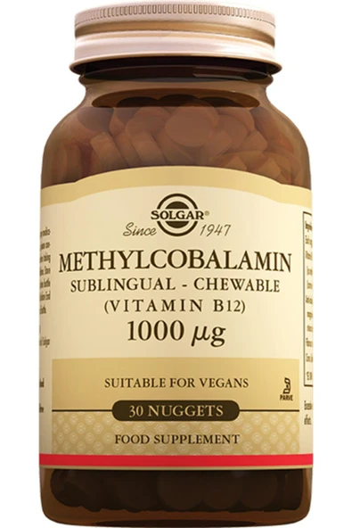 Solgar Methylcobalamin (B12) 1000 mcg 30 Dilaltı Tablet ürün görseli 1