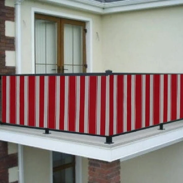 Ceylan Home Balkon Demiri Perdesi Kuş Gözü Her Ölçüde Özel Dikim Kırmızı - 1