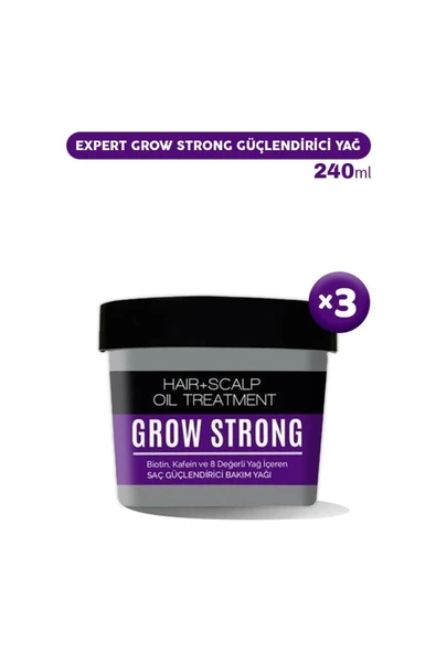 Expert Series Grow Strong Güçlendirici Bakım Yağı 240 ml X 3 ürün görseli 1
