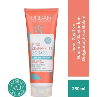 Urban Care Pink Grapefruit & Ginger Saç Bakım Kremi, 250 Ml - Diş Beyazlatıcı Köpük Hediye ürün görseli 1