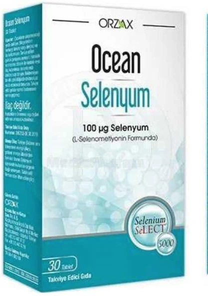 Orzax Ocean Selenyum Takviye Edici Gıda 30 Kapsül