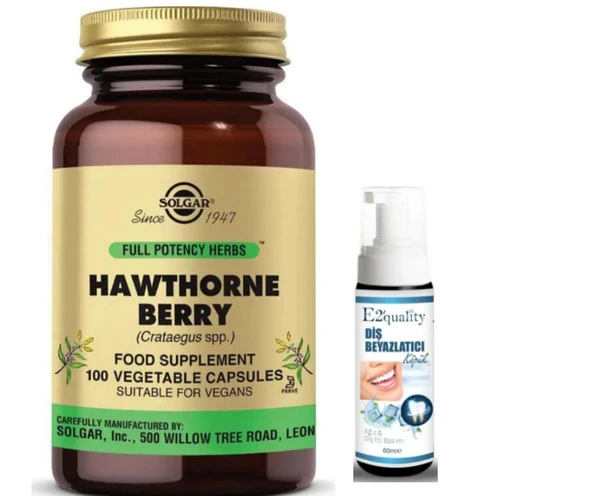 Solgar Hawthorne Berry 100 Kapsül - Diş Beyazlatıcı Köpük Hediye ürün görseli 1