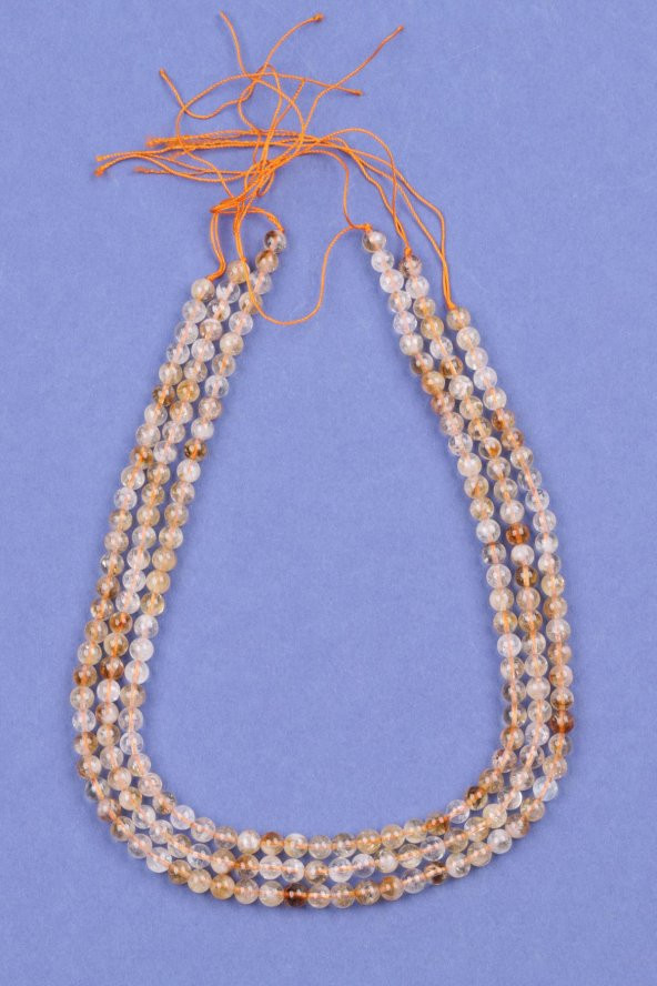 Sitrin Doğal Taş Dizi 6 mm Küre Kesim ürün görseli