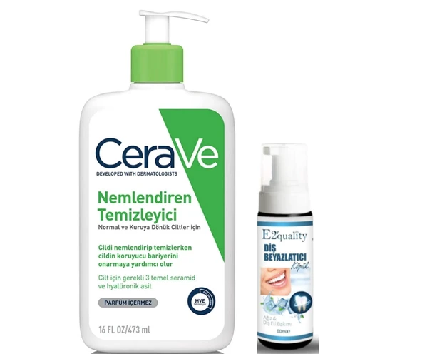 CeraVe Nemlendiren Temizleyici 473 ml - Diş Beyazlatıcı Köpük Hediye ürün görseli 1