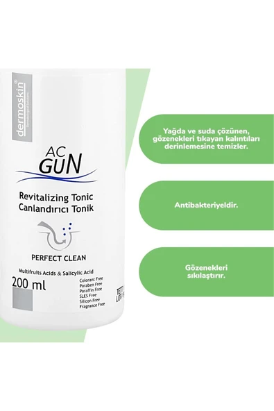 Acgun Sivilceli Ve Akneli Ciltler Için Canlandırıcı Tonik 200 ml - 2