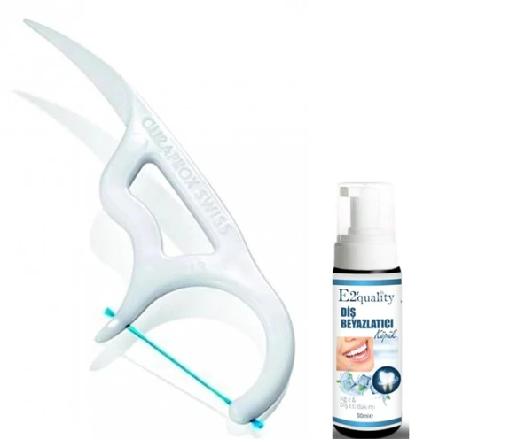 Curaprox DF 967 Çatal Diş İpi - Diş Beyazlatıcı Köpük Hediye ürün görseli