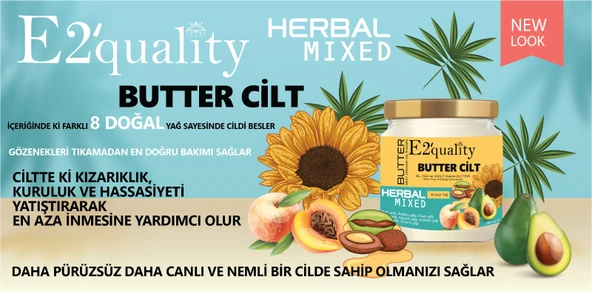 E2'quality Butter Saç Bakım Yağı ve Cilt Bakım Yağı 2li Paket - Resim 4