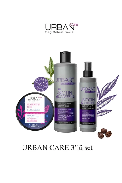 Expert Biotin & Kafein Şampuan 350 ML + Sprey Tonik 200 ML + Hyaluronik Asit & Kolajen Maskes 230 ML ürün görseli