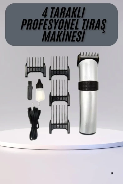 Hassas Ciltlere Özel Saç Sakal ve Vücut Kuaför Tipi Şarjlı Tıraş Makinesi ürün görseli 1