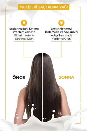 Morfose Milk Therapy Butter Oil Onarıcı Besleyici Mucizevi Saç Bakım Yağı 200 ml Saç Dökülmesi Önleyici - Resim 3