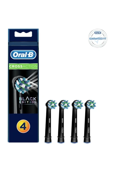 Diş Fırçası Yedek Başlığı Cross Action Siyah 4 Adet ürün görseli