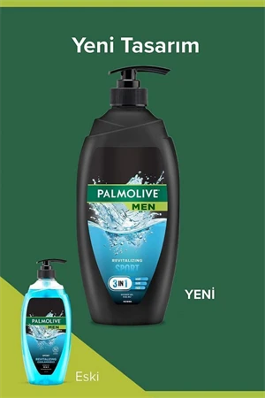 Palmolive Men Sport 3'ü 1 Arada Duş Jeli 750 ml x2 + HEDİYE Duş Lifi – Yüz, Vücut ve Saç İçin Canlandırıcı Erkek Bakım Seti - 2
