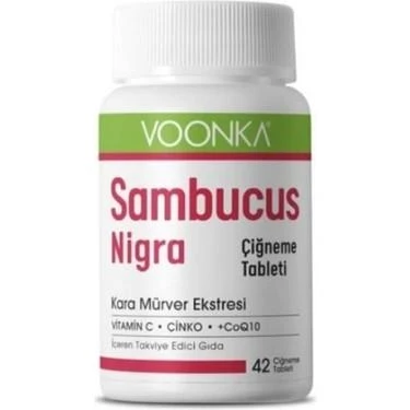Voonka Sambucus Nigra 42 Çiğnenebilir Tablet ürün görseli 1