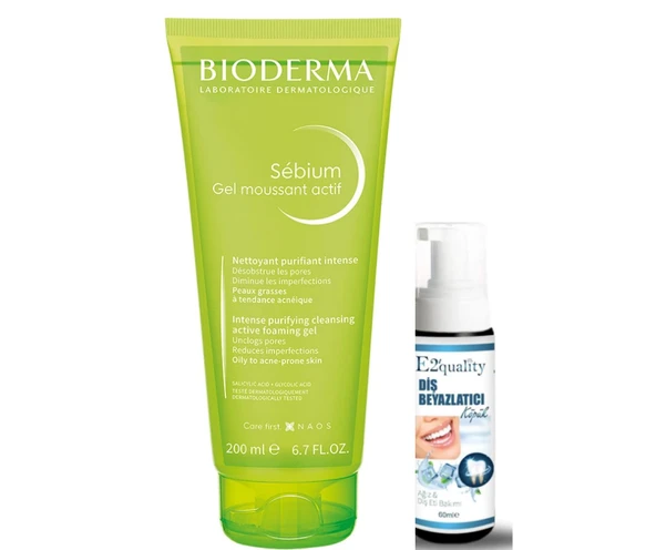 Bioderma Sebium Foaming Gel Active 200 ml- Diş Beyazlatıcı Köpük Hediye ürün görseli 1