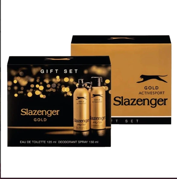 Slazenger Parfüm Gold Edt 125ml + 150ml Erkek Deodorant Kofre Set ürün görseli