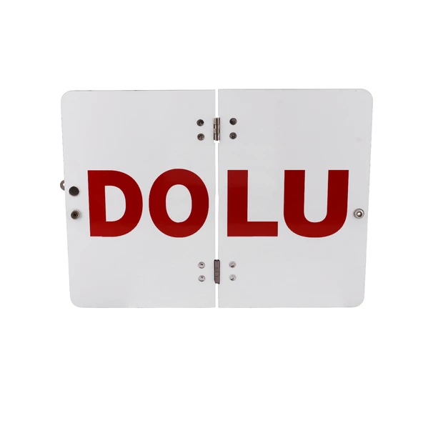 ADR Metal BOŞ- DOLU Uyarı Levhası 40x30 cm Reflektörlü Parlayan Katlanır Uyarı Levha 1 Adet - Resim 6