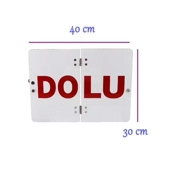 ADR Metal BOŞ- DOLU Uyarı Levhası 40x30 cm Reflektörlü Parlayan Katlanır Uyarı Levha 1 Adet - Resim 2