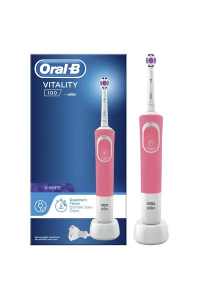 Vitality D100 Pembe Elektrikli Diş Fırçası ürün görseli 1