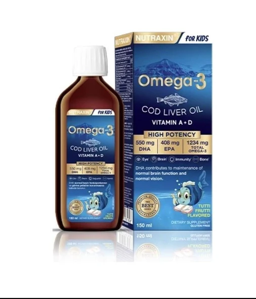 Nutraxin For Kids Omega 3 Karışık Meyve Aromalı 150 ML ürün görseli 1