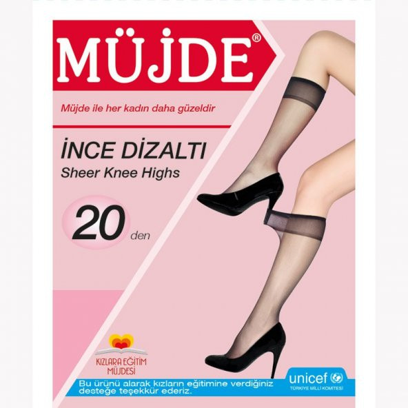 Müjde Çorap İnce Dizaltı 500-Siyah Bayan Çorabı 24 Adet - 2