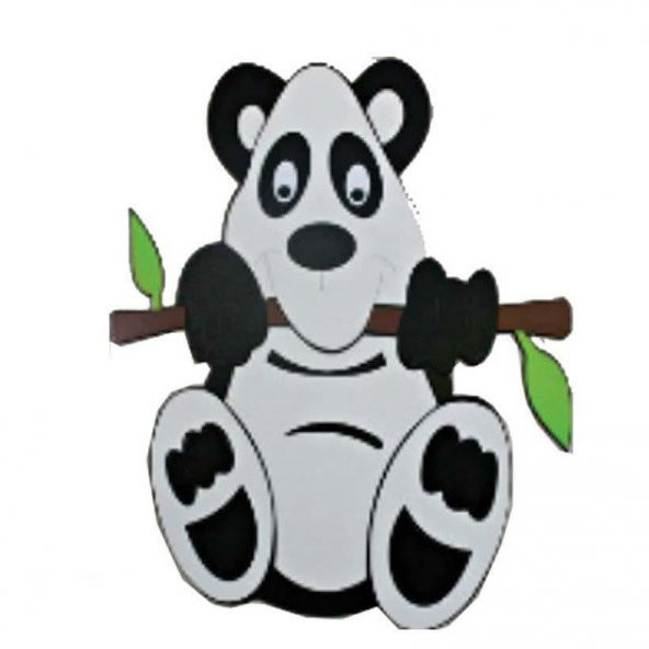Woodylife Panda Ahşap Dolap-Duvar Figürü-60 cm Çocuk Odası Anaokulu Dekor